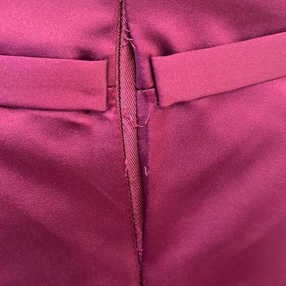 Michaelangelo Size 4 Dress Strapless Burgundy Diamond Belted Accent Formal Prom - Picture 7 of 12